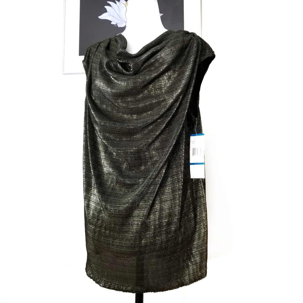 Jones New York Sleeveless Dark Gold XL Blouses
